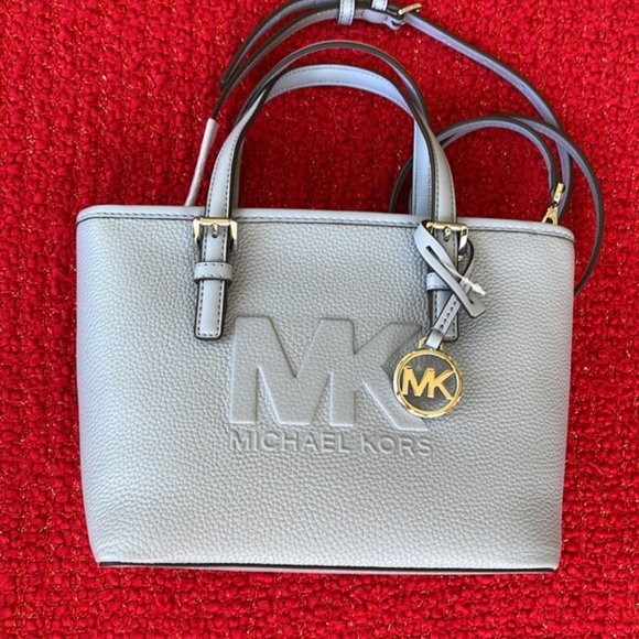 Michael Kors Handbags - Michael Kors XSmall Carryall Convertible Top Zip Tote Pale Blue